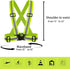 2 Pack Hi Vis Safety Vests - Adjustable Bright Neon Color High Visibility Reflective Safety Straps Gear for Traffic Control, Running, Cycling
