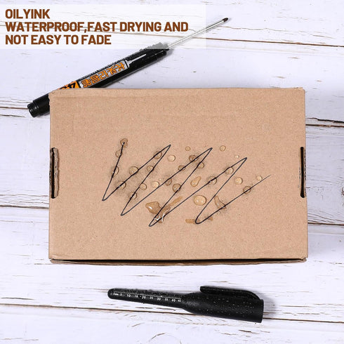 Hpmjz 5Pcs 45mm Deep Reach Markers Multi-Purpose Deep Hole Marker Pens Long Nib Nose Waterproof Marker Reach Permanent