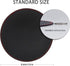 YSAGi 2 Pack Mouse Pads, Ultra Thin Waterproof PVC Leather, Stitched Edges, Office/Home, Black