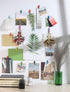 Mini Self Adhesive Clips for Pictures, 20 Pack, Mixed Colors Wood Clip Holders for Wall & Artwork