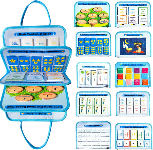 Megan's Toys Islamic Quiet Book for Kids Ages 3+ - Montessori Muslim Learning Toy,