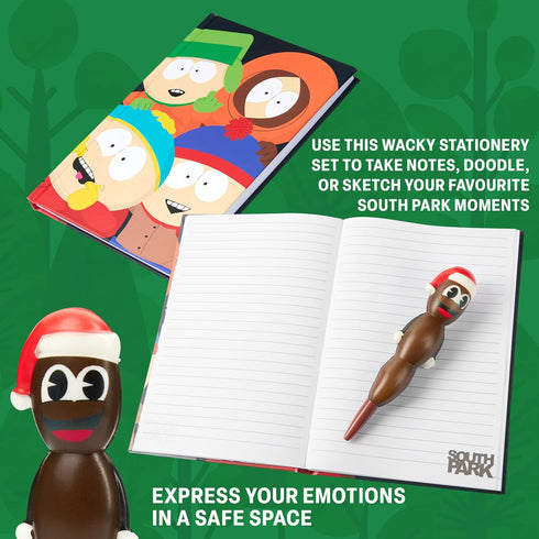 A5 Set, Set South Park and Mr Hankey Pen and Notebook Novelty Stationery - Funny Gifts for Men