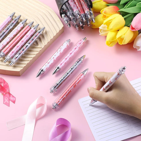 Yeaqee 48 Pcs Christmas Retractable Ballpoint Pens, Santa Claus Snowman Printing 1.0 mm Black Gel Ink for Kids Xmas
