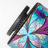 Round Leather Remote Control Holder, PU Leather Art Supply Organizer for Makeup, 4 Compartments, 360 Degree Spinning