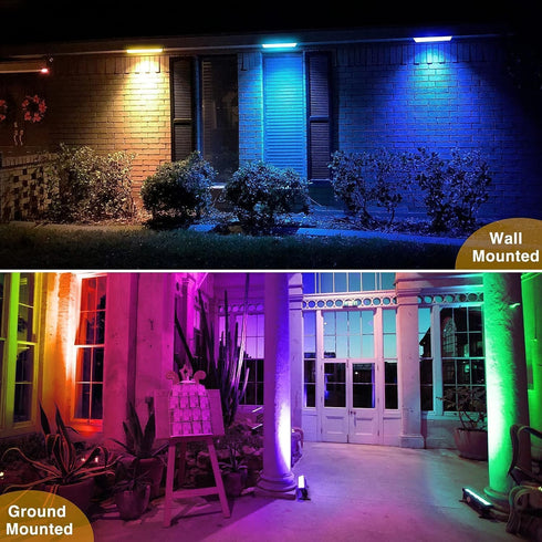 50W IP66 Dimmable RGB Wall Washer Light, RGB Light Bar LED Smart Wall Lights with Remote Control Waterproof LED Flood