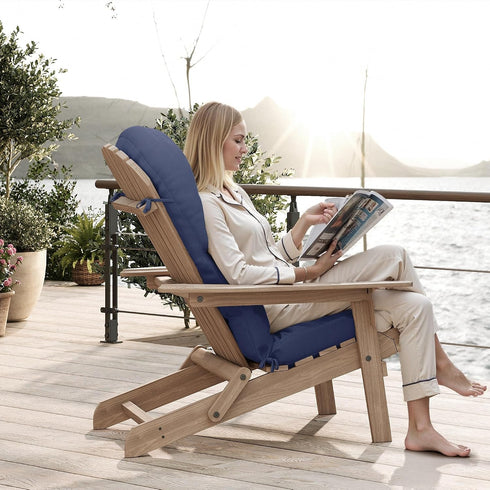 UDPATIO Adirondack Chair Cushion with Ties Water-Repellent Fade-Resistant Outdoor Seat Pads High Back Support