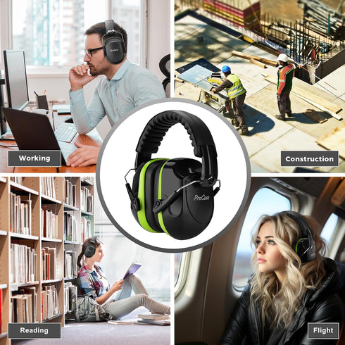ProCase Noise Reduction Safety Ear Muffs, Hearing Protection Earmuffs, NRR 28dB Noise Sound Protection Headphones for