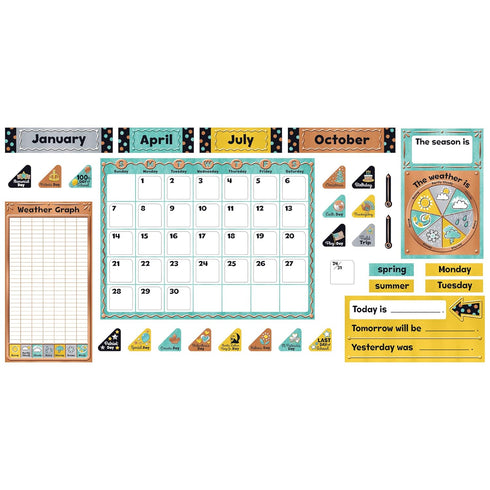 Trend I Love Metal Calendar Bulletin Board Set, Classroom Decor