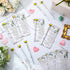 MotiMind 50 Sets Set, Wedding Guest Book Pens White Ballpoint Pens with Gold Heart Top, Thank You Cards Included, Sign