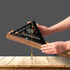 Beslands 7 inch Rafter Square with Level, Aluminum Triangle Ruler, Woodworking Layout Tool