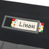 Black Chair Back Pocket Organizer, School Seat Storage Pocket with Label Slot and Multiple Pockets for Classroom