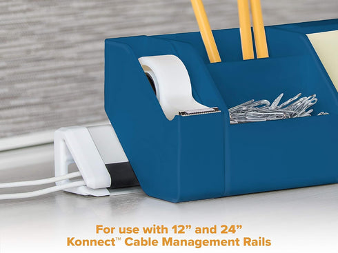 Bostitch Office Konnect Tape Dispenser with Premium Single-sided Tape, Sticks to Desk, Blue (KT-TAPE-BLUE) by Bostitch