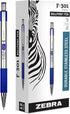 Zebra Pen F-301 Ballpoint Fine Point 0.7mm Stainless Steel Retractable Ballpoint - 12-Pack