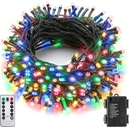 Battery String Lights Outdoor 33Ft 100 LED Fairy Lights for Indoor Outdoor