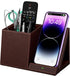 Desk Supplies Organizer with Multi-Functional Pencil Pen Holder and Wireless Charger, Home Office Storage Box Caddy