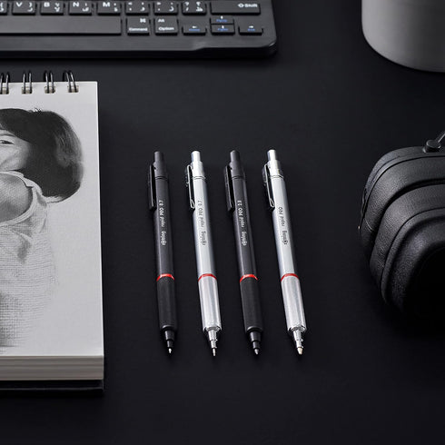rOtring Rapid Pro Mechanical Pencil, 0.5 mm, Matte Black Finish, Comfortable Grip for Precision Writing
