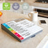 ECR4Kids MessageStor Dry-Erase Glass Board Memo Station, Desk Organizer, Assorted