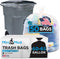 Mini n Mod 60-65 Gallon Clear Trash Bags | 50 Count | Large Clear Plastic