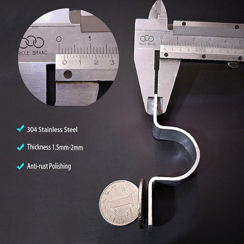 4 Inch Pipe Strap, 304 Stainless Steel Heavy Duty Strap Clamp for Tube Pipe or Wire Cord Installation (5pcs)