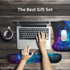 Wrist Rest Support Ergonomic Gel Mouse Pad & Memory Foam Keyboard Set, Non-Slip Rubber Base for Easy Typing and Pain