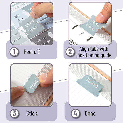 75 Mr. Pen- Laminated Bible Tabs, pcs, Easy-to-Read & Apply, Tear Resistant Index Tabs for Women and Men, Bible Study