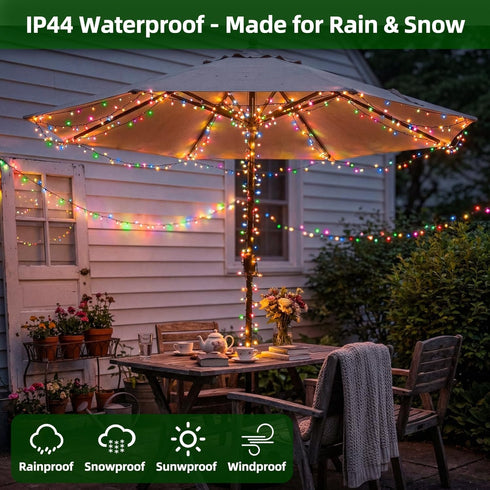 750 240ft 12 Dimmable LED Chrstmas Lights, Outdoor Christmas String Lights with Modes, Multicolor LED String Lights