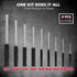 25-Piece Set Punch and Chisel with Roll Pin Punches, Includes Taper, Pin, Center Punches & Cold Chisels