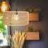 Luxshiny Rattan Lamp Shade, Cylinder Woven Lampshade Boho Lamp Shades Replacement Rustic Ceiling Light Covers for Floor