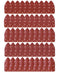 Bates Mouse Detail Sander Sandpaper, 100 pcs Assortment, 40/80/120/180/240 Grits, Red Sanding Pads