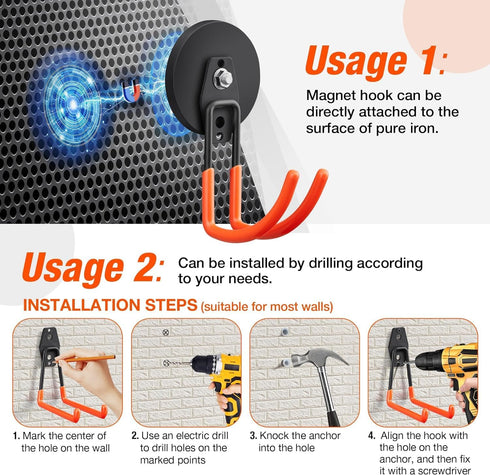 Closets, AceTaken Ironing Board Magnetic Hanger Hook, Magnetic Mount Ironing Board Holder Rack for Laundry Rooms