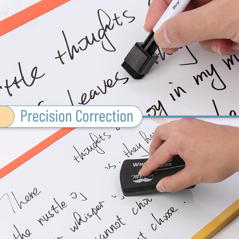 Mr. Pen Magnetic Dry Erase Markers, 8 Pack with 1 Eraser, Fine Tip Black Dry Erase Markers with Magnet