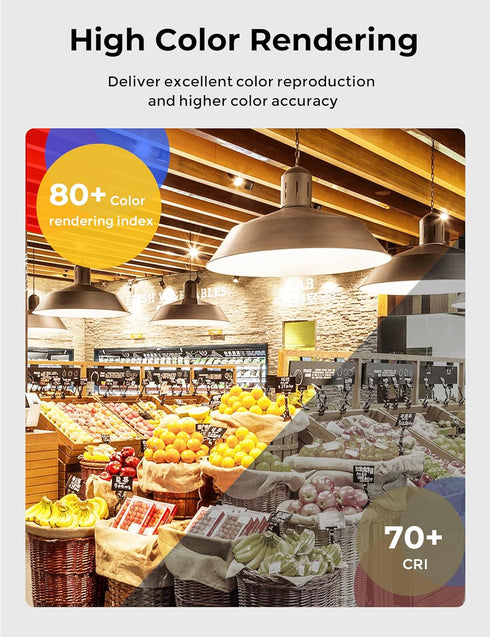 300 Watt Equivalent Light Bulb, 33W Super Bright Garage Light Bulb, A23 LED E26 Warm White - 2-Pack