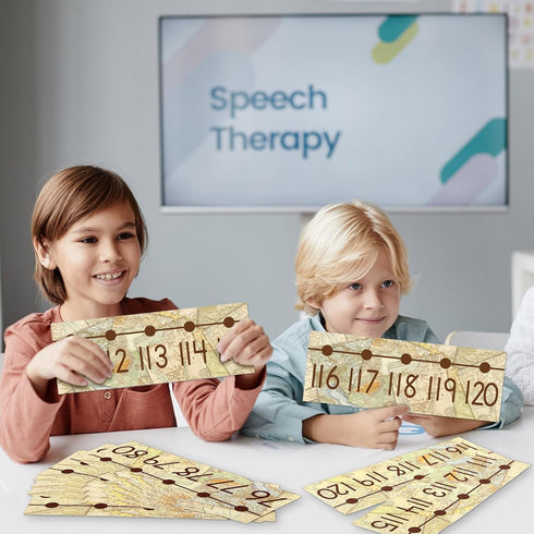 Outus 29 Pieces Travel Map Number Line -20 to 120, Travel Classroom Decor and Themed Math Posters for Homeschool