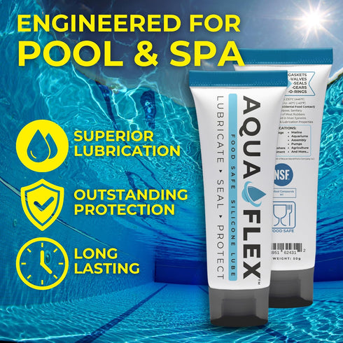 Aqua Flex Premium Silicone Lubricant Grease | NSF Registered Food Grade | Versatile Lube Solution for Pool & Spa