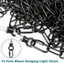 12 66 garini Feet Industrial Black Light Fixture Chain, Adjustable Metal Pendant Chandelier Chain Extension