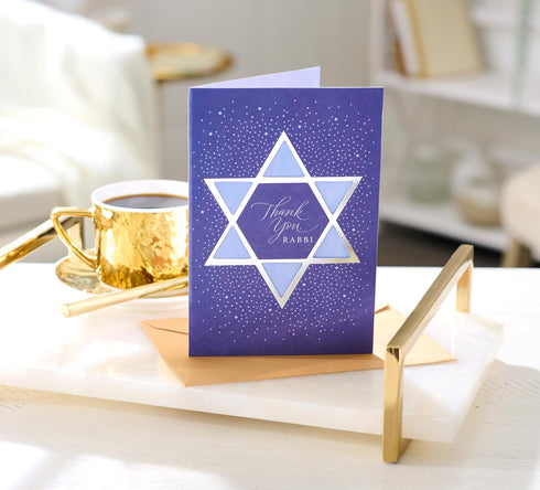 Star of David Blank Thank You Card for Rabbi - American Greetings