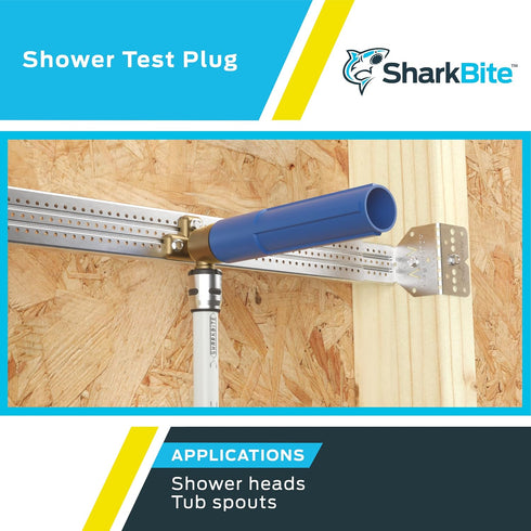 Sharkbite 1/2 Inch MNPT Bathroom Shower Test Plug, Model 25828Z