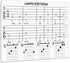 SCRIBBLEDO Guitar Practice Dry Erase White Board, 11 x 14 Inch Portable Double Sided for Kids, Musicians