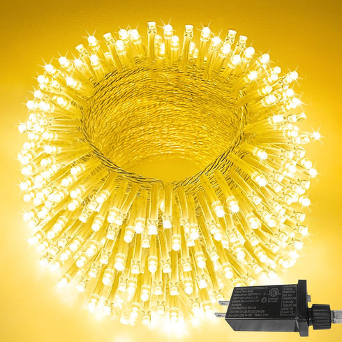 66FT 200LED Christmas String Lights, Waterproof, Extendable Twinkle Fairy Lights with 8 Modes & Timer for Garden,
