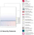 DocuGard Blue/Red Prismatic Bottom Check - 8.5 x 11 Inches, 24 lb, 500 Sheets, 1 Check Per Sheet