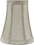 Aspen Creative 30245-2A, 2-1/2" 4" 5" Set 2 Bell Clip-On Chandelier Lamp Shade, Silver-Grey, Top x Bottom x Slant