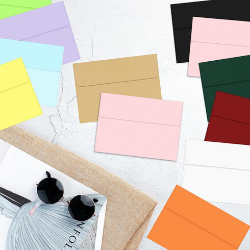 YINUOYOUJIA 4x6 Self Seal Envelopes for Invitations, A6 Envelopes for Cards, Photos, Weddings, Parties (Pink)