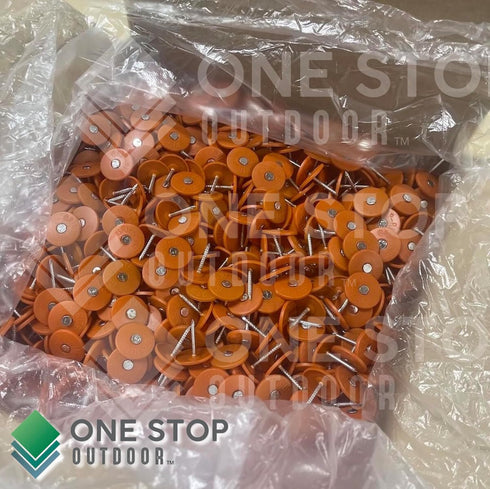 250 Pack Round Plastic Cap Nail: 1 Inch Galvanized Roofing Nails for House Wrap Fastening and Insulation Film