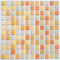 Yoillione 3D Mosaic Tile Sticker - Removable Wallpaper Tile, Yellow PVC Square Decorative Vinyl Tile Decals, 4 Sheets