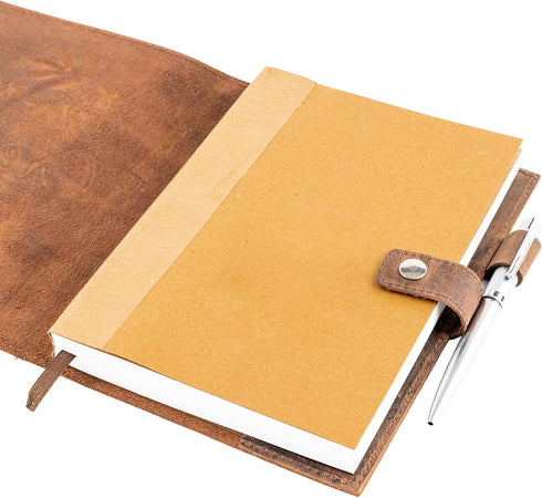 moonster A5 Blank Journal Notebook Refill, 320 Pages, Unlined Notepad for Refillable Leather Journal, 8.25 x 5.8 Inch