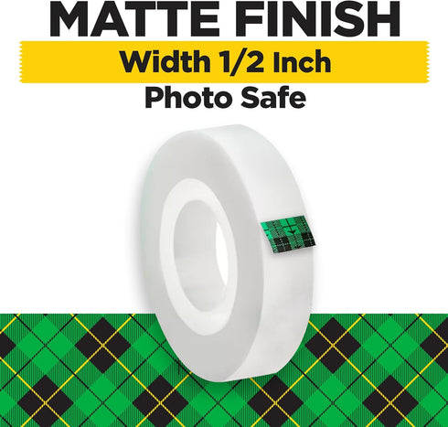 Scotch Magic Tape, 2 Rolls, Invisible, Engineered for Repairing, 1/2 x 1296 Inches, Boxed