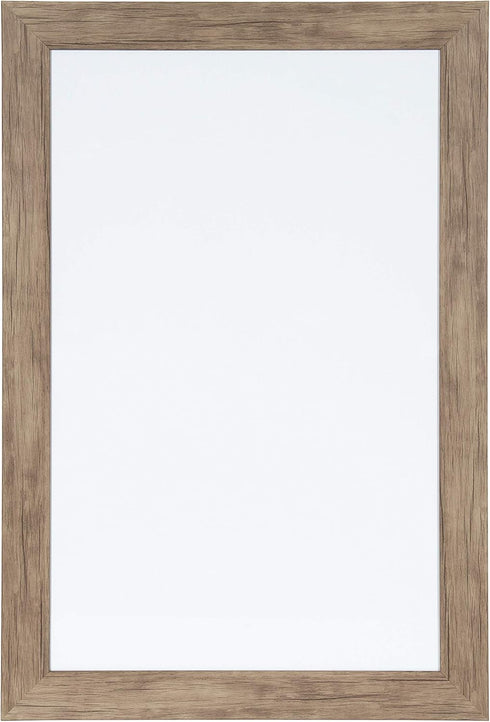 DesignOvation Beatrice Framed Magnetic Dry Erase Board, Rustic Brown, 18x27