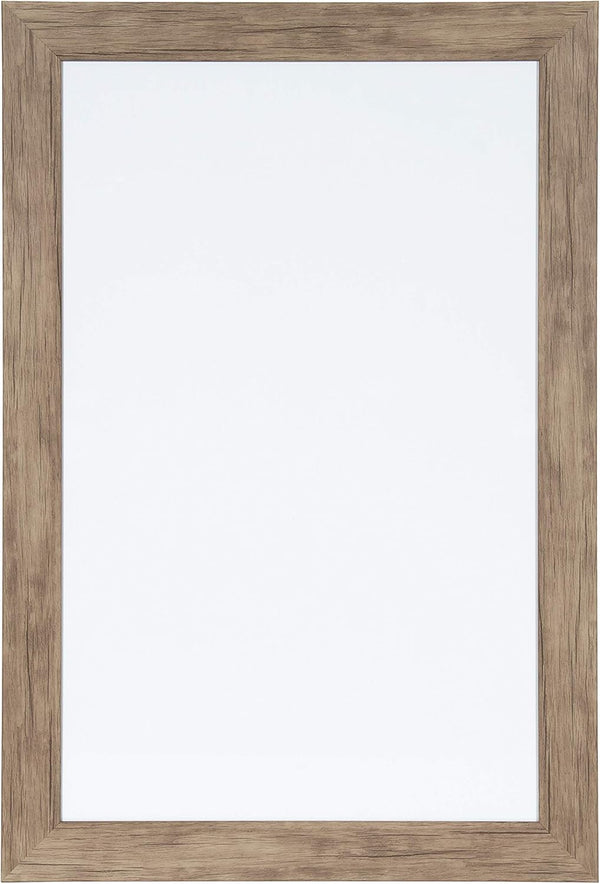 DesignOvation Beatrice Framed Magnetic Dry Erase Board, Rustic Brown, 18x27