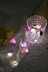 6.5 20 Nature Colorful Fluorite Crystal String Lights FT LED Powered by AA Batteries(not Included), Gift for Women Men