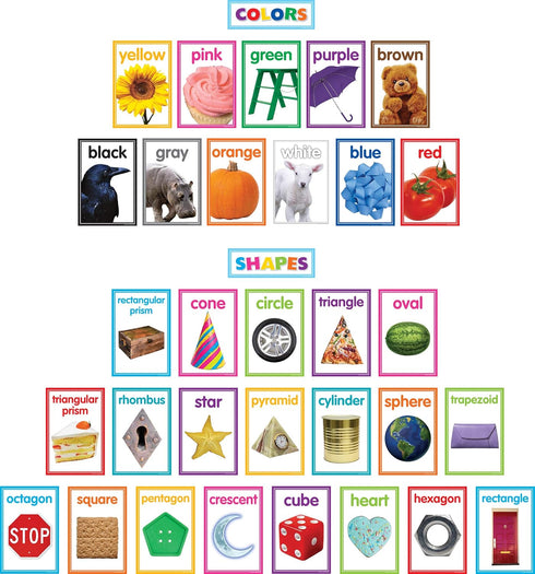 Teacher Created Resources Colorful Photo Shapes & Colors Cards Bulletin Board (TCR8799)